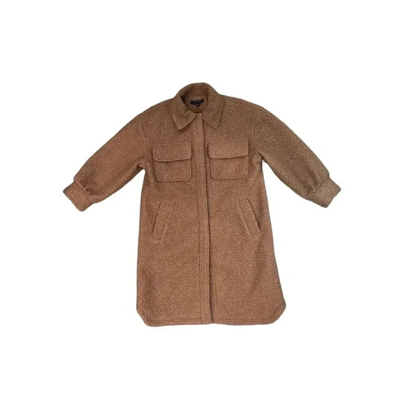 Weekend Vibes Teddy Coat | Pink / Brown | Size S - Picture 1 of 5